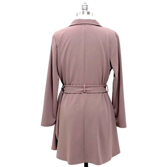 🔥SOLD OUT!!🔥Plus Size Textured Knit Trench - Picture 5 of 5